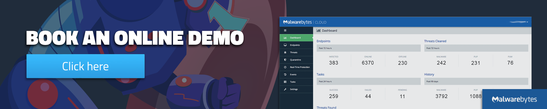 Idency Malwarebytes free demonstration demo banner