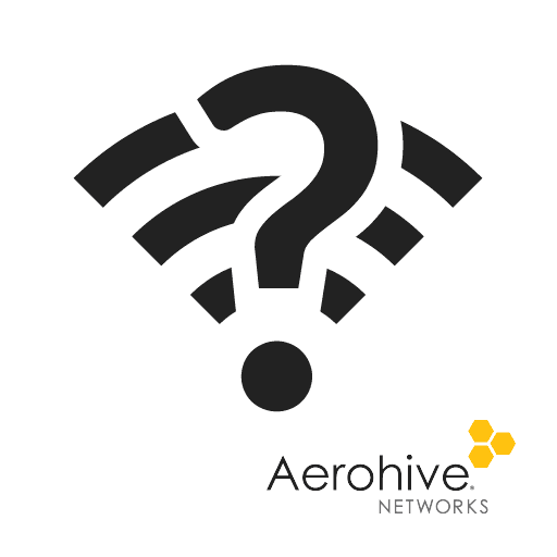 Wireless survey icon with Aerohive branding