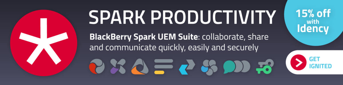 Spark Productivity with the BlackBerry Spar UEM Suite. Collaborate, share and communicate quickly, easily and securely. 15% off with Idency. Click here.