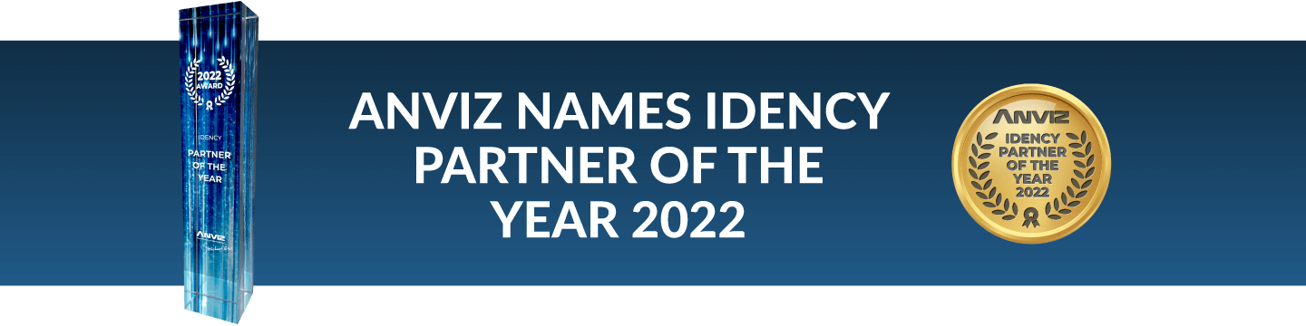 Banner: Anviz names Idency Partner of the Year 2022