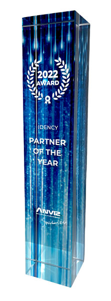 Idency's Partner of the Year 2022 award from Anviz